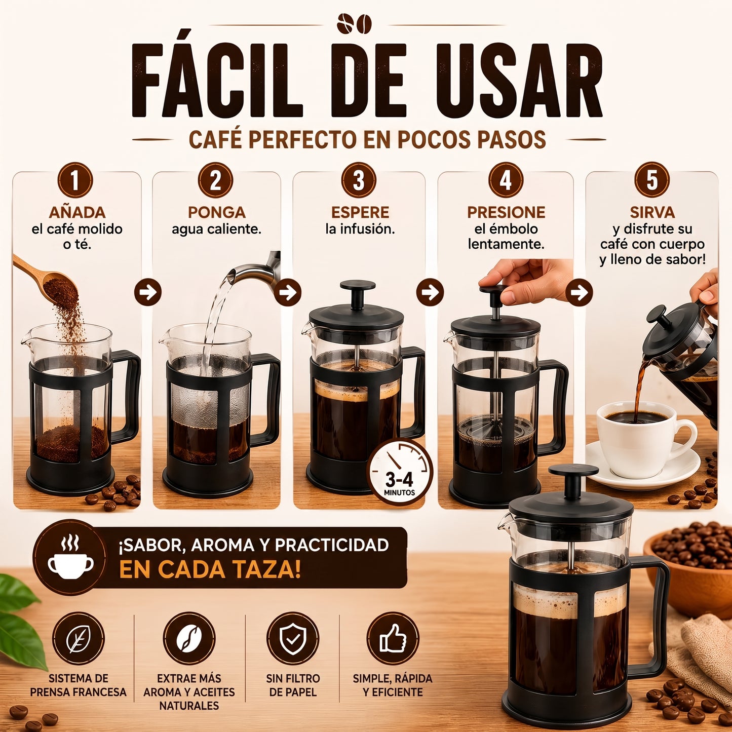 Cafetera prensa francesa